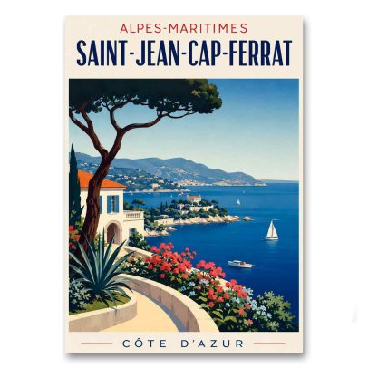 Juliste Alpes Maritimes Saint-Jean-Cap-Ferrat