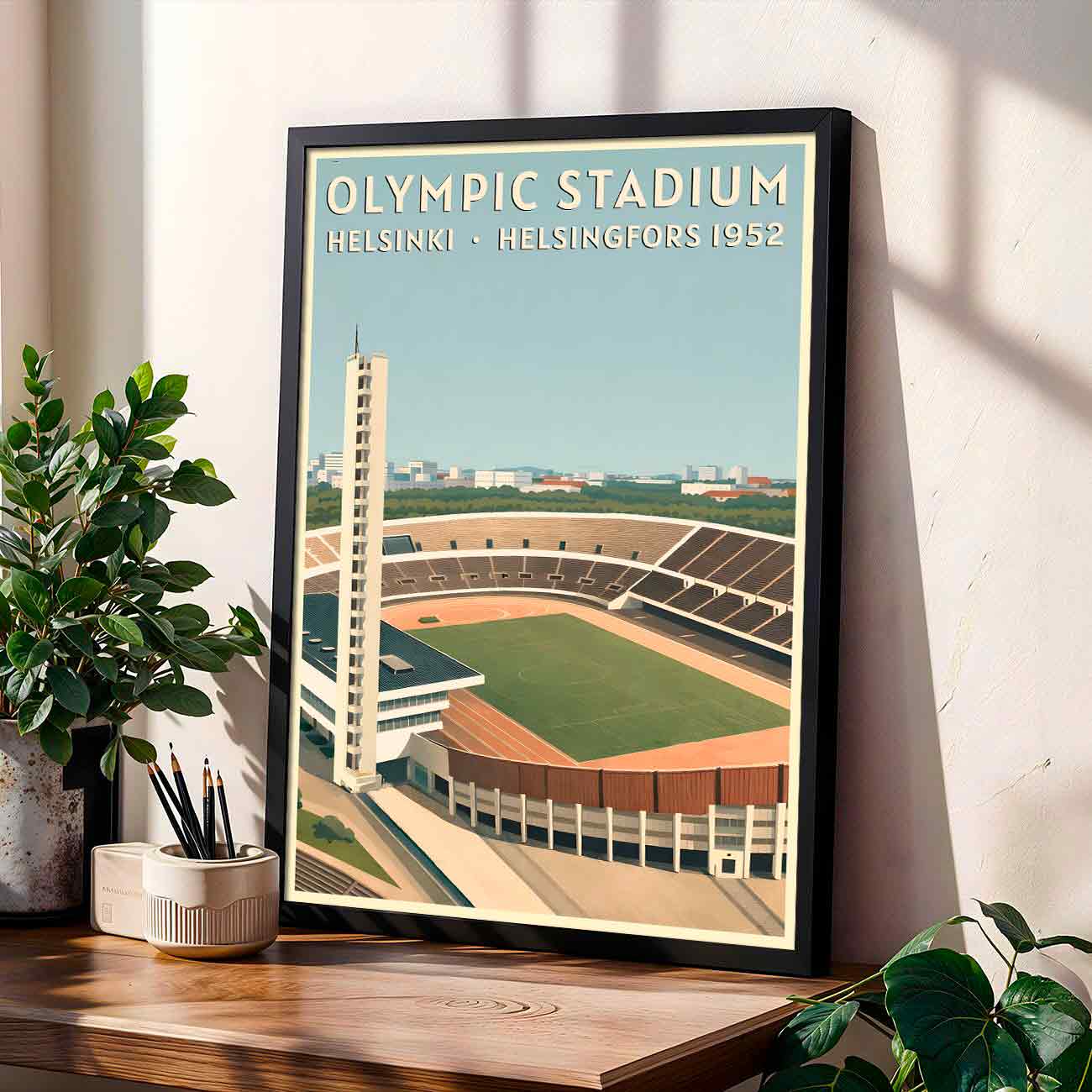Juliste Helsinki Olympiastadion LÖ 40×55 50x70aaa
