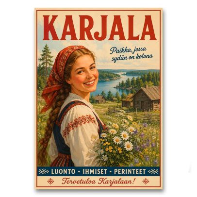 Juliste Karjala - luonto, ihmiset, perinteet