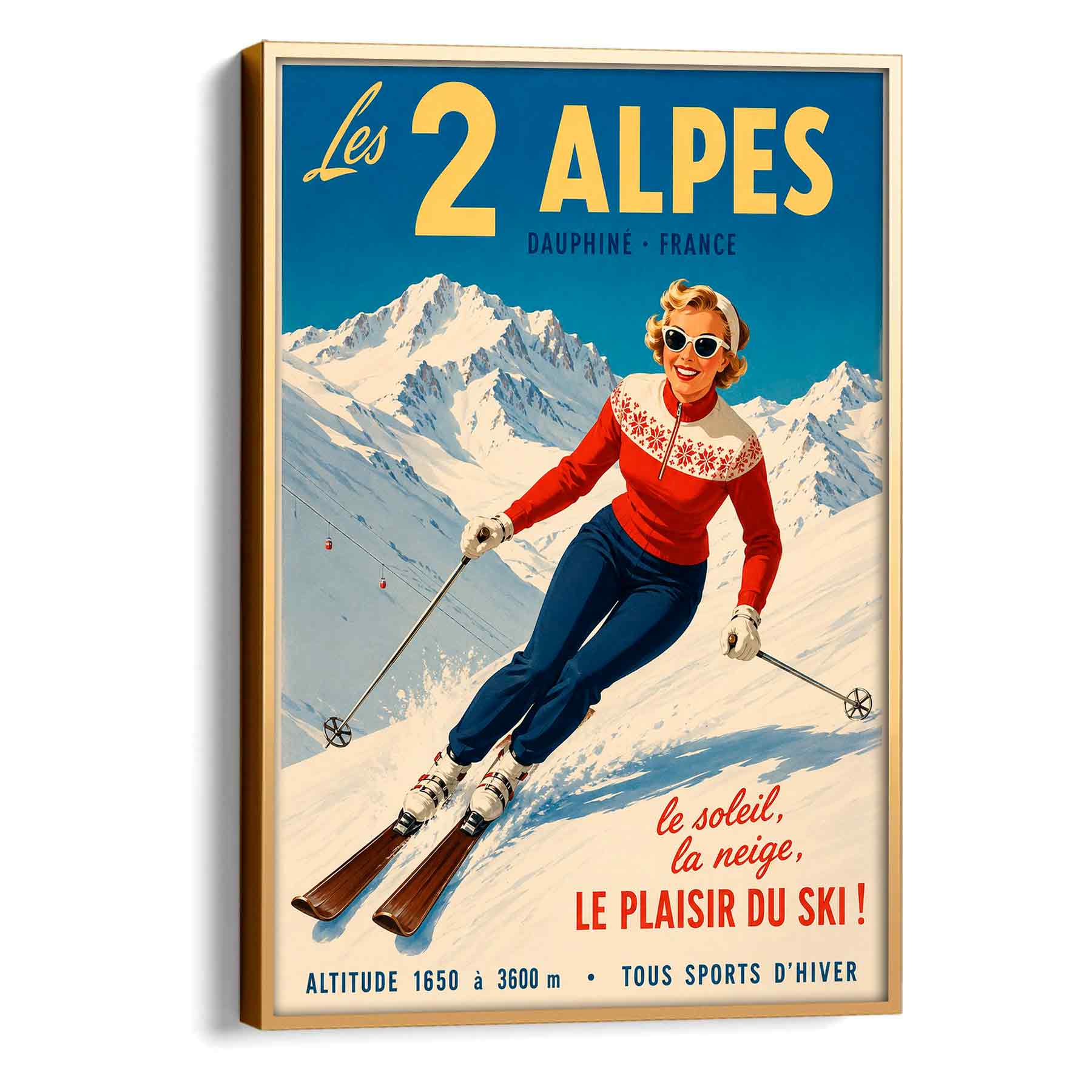 Juliste Les 2 Alpes 1 LÖ 50x70aa