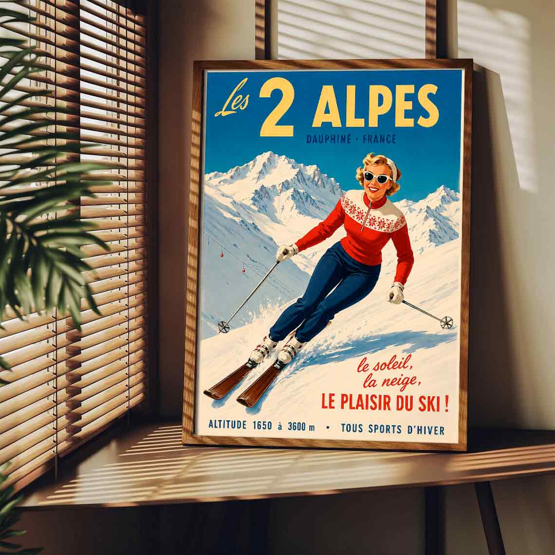 Juliste Les 2 Alpes 1 LÖ 50x70aaa