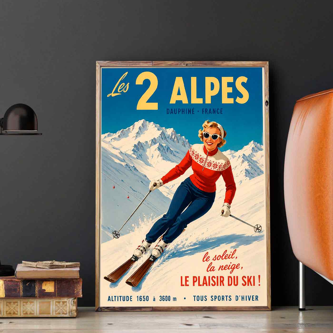Juliste Les 2 Alpes 1 LÖ 50x70aaaa