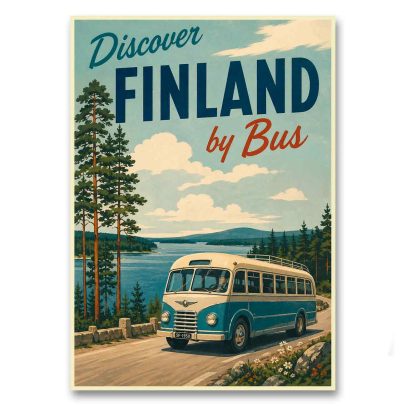 Juliste Discover Finland by Bus 1
