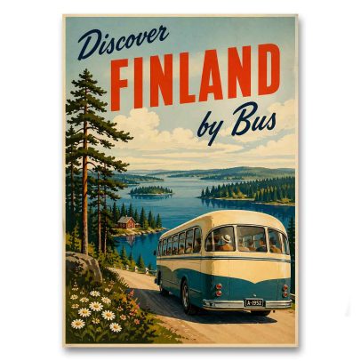 Juliste Discover Finland by Bus 2