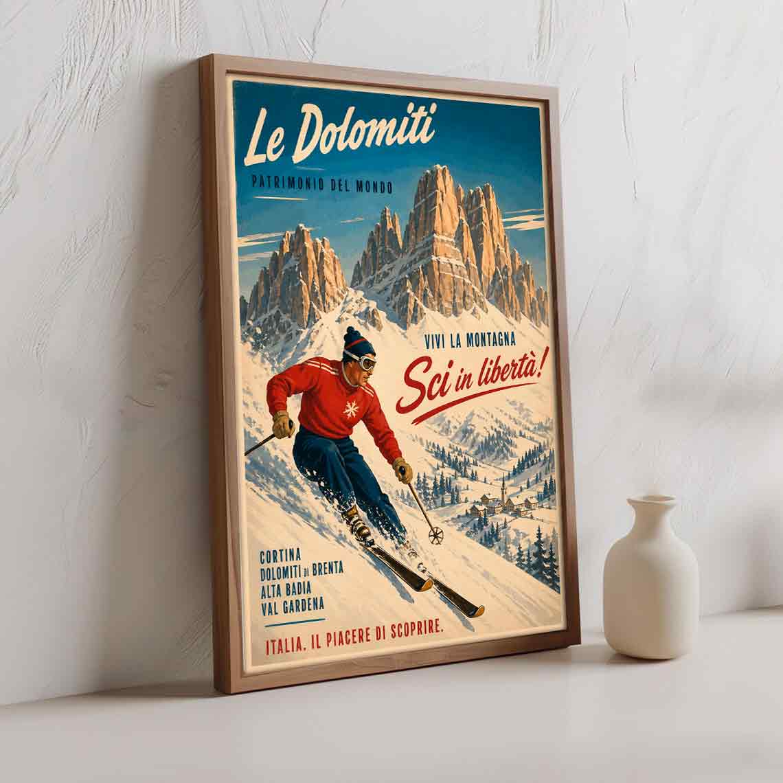 Juliste Matkailu Dolomiti Le Dolomiti LÖ 50×70 70x100aa