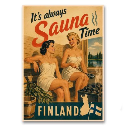 Juliste Finland - It´s always Sauna Time