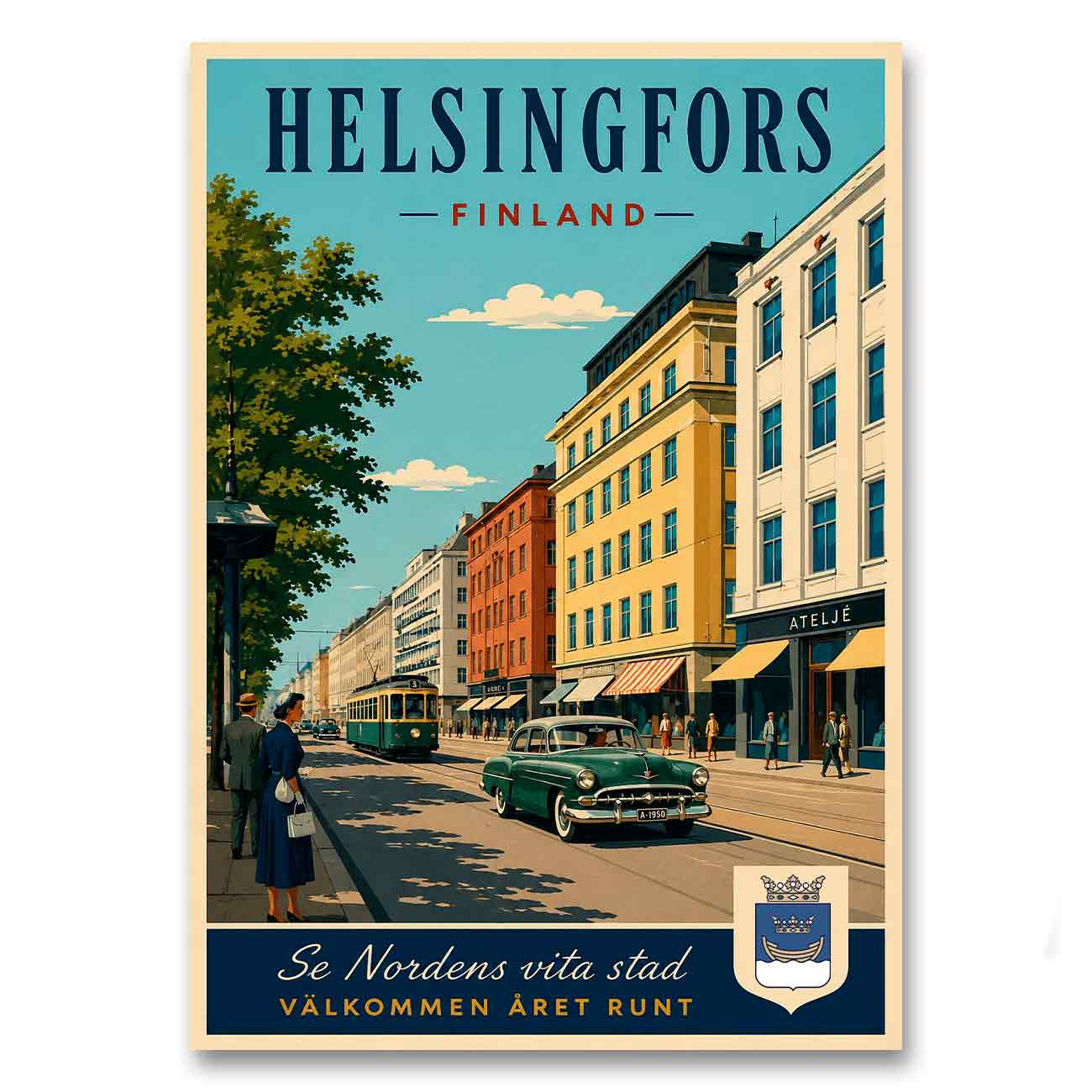 Juliste Matkailu Helsinki 1 LÖ 50×70 70x100a