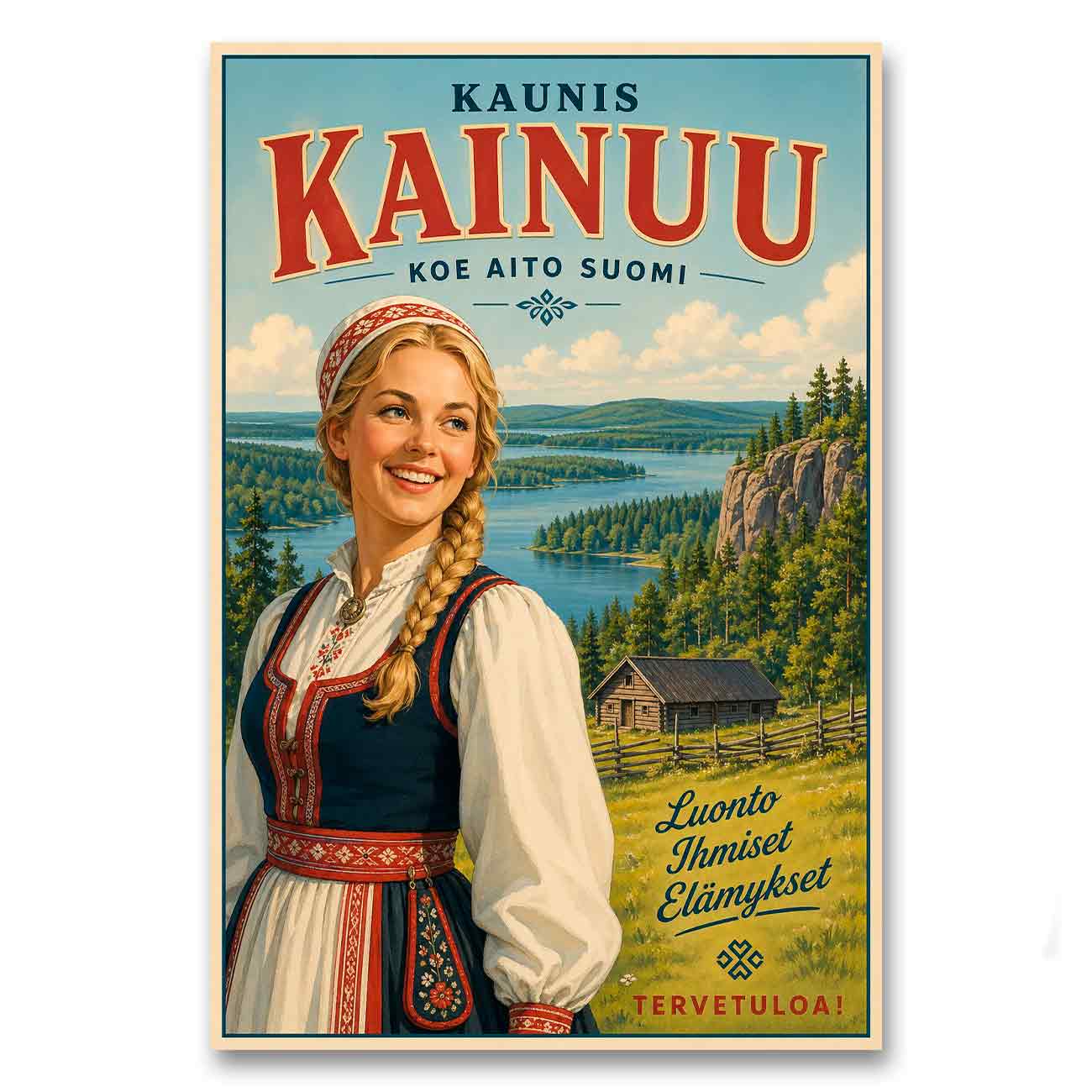 Juliste Matkailu Kaunis Kainuu LÖ 50×75 70x105a