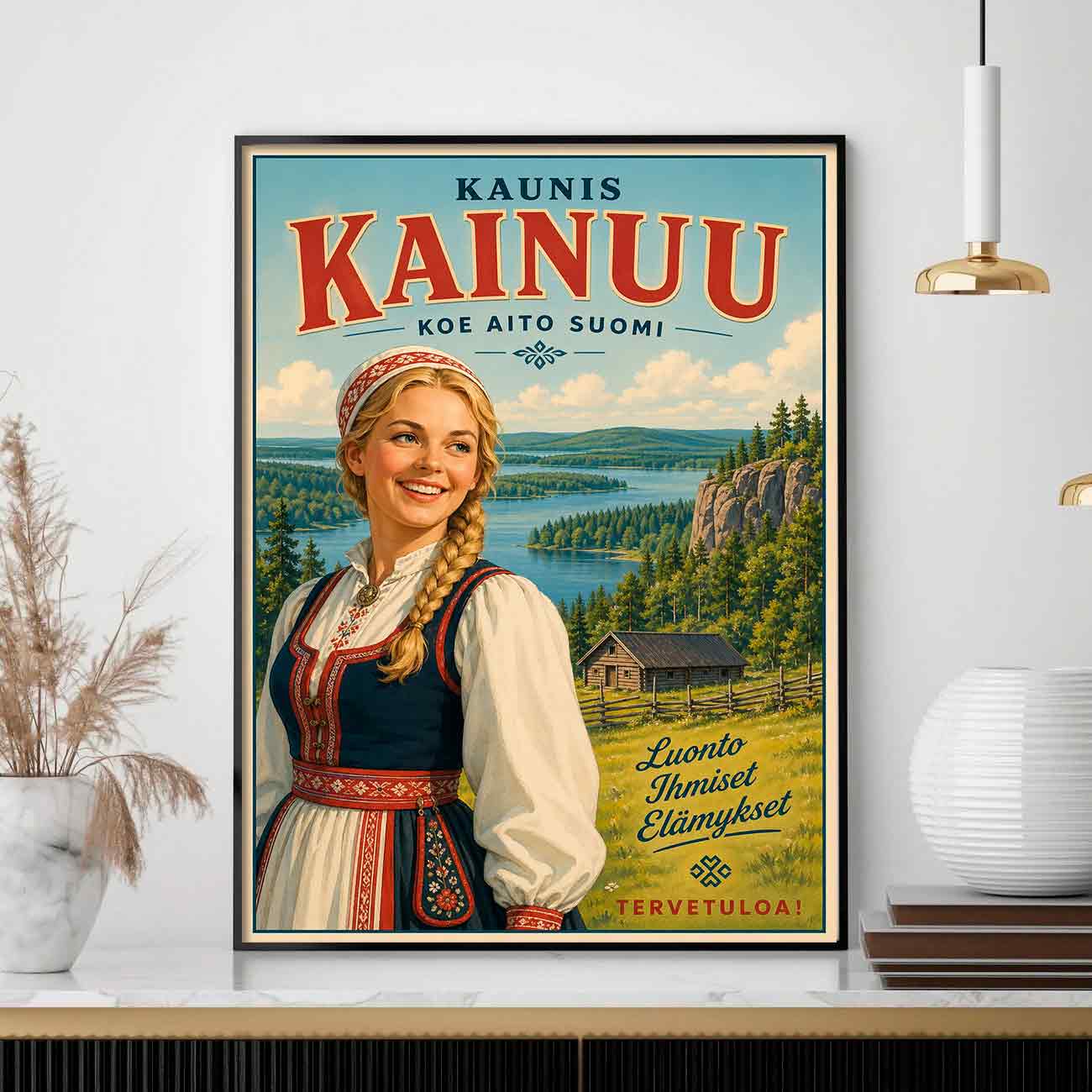 Juliste Matkailu Kaunis Kainuu LÖ 50×75 70x105aaa