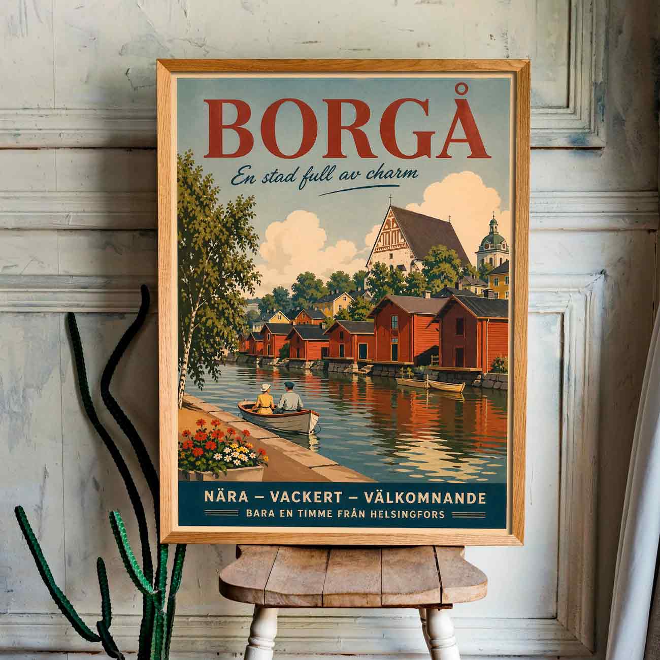Juliste Matkailu Porvoo 3 LÖ 50×70 70x100aa
