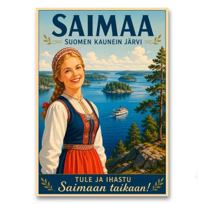 Juliste Saimaa - Suomen kaunein järvi