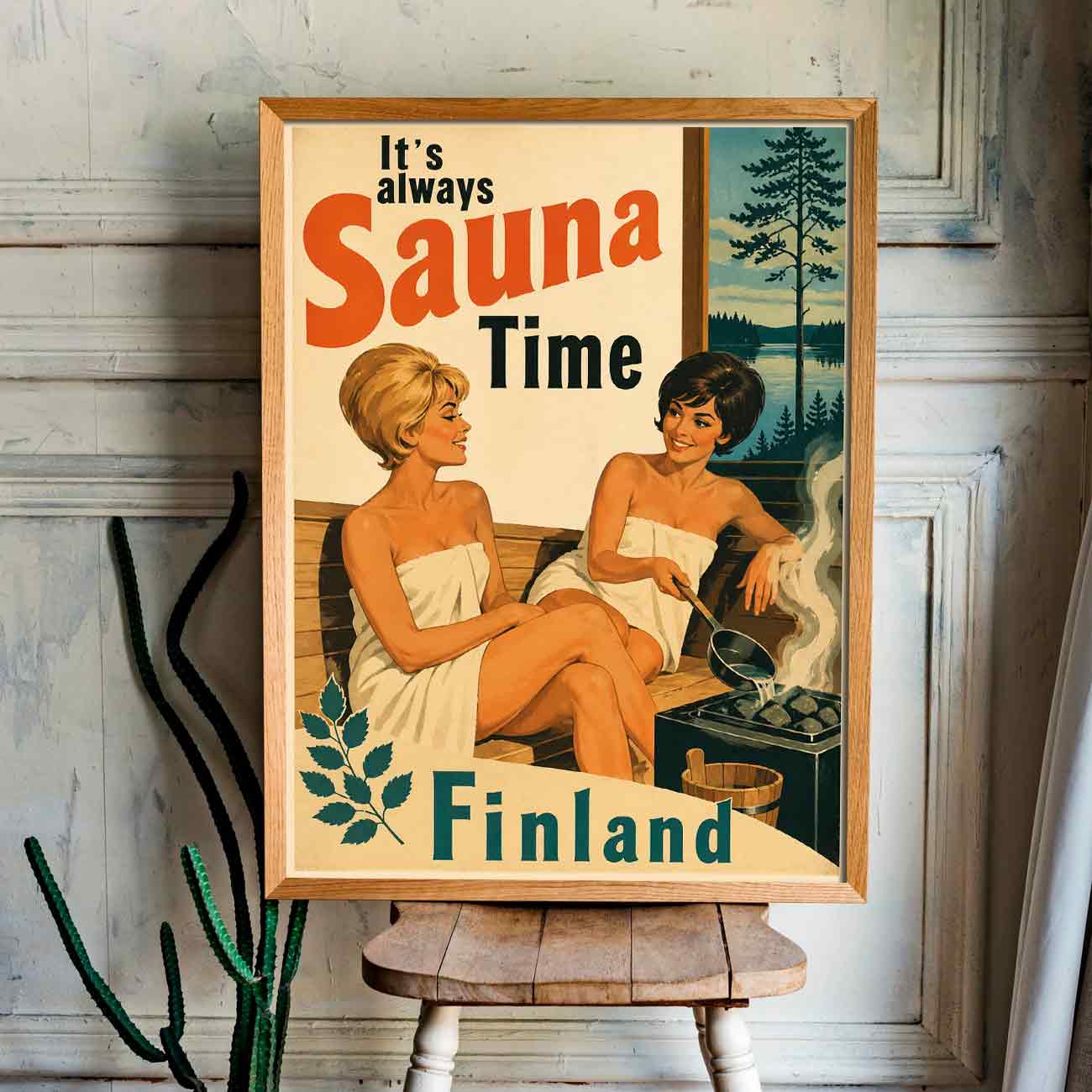 Juliste Matkailu Sauna 1 LÖ 50×70 70x100aa