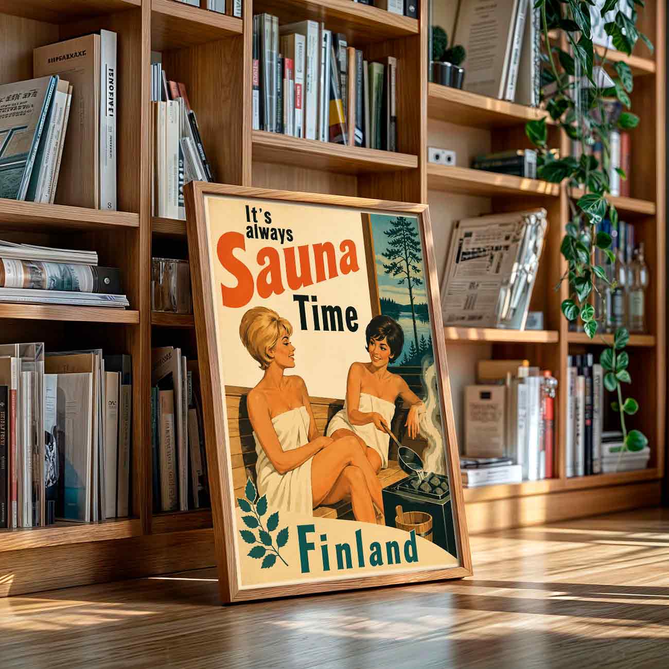 Juliste Matkailu Sauna 1 LÖ 50×70 70x100aaa