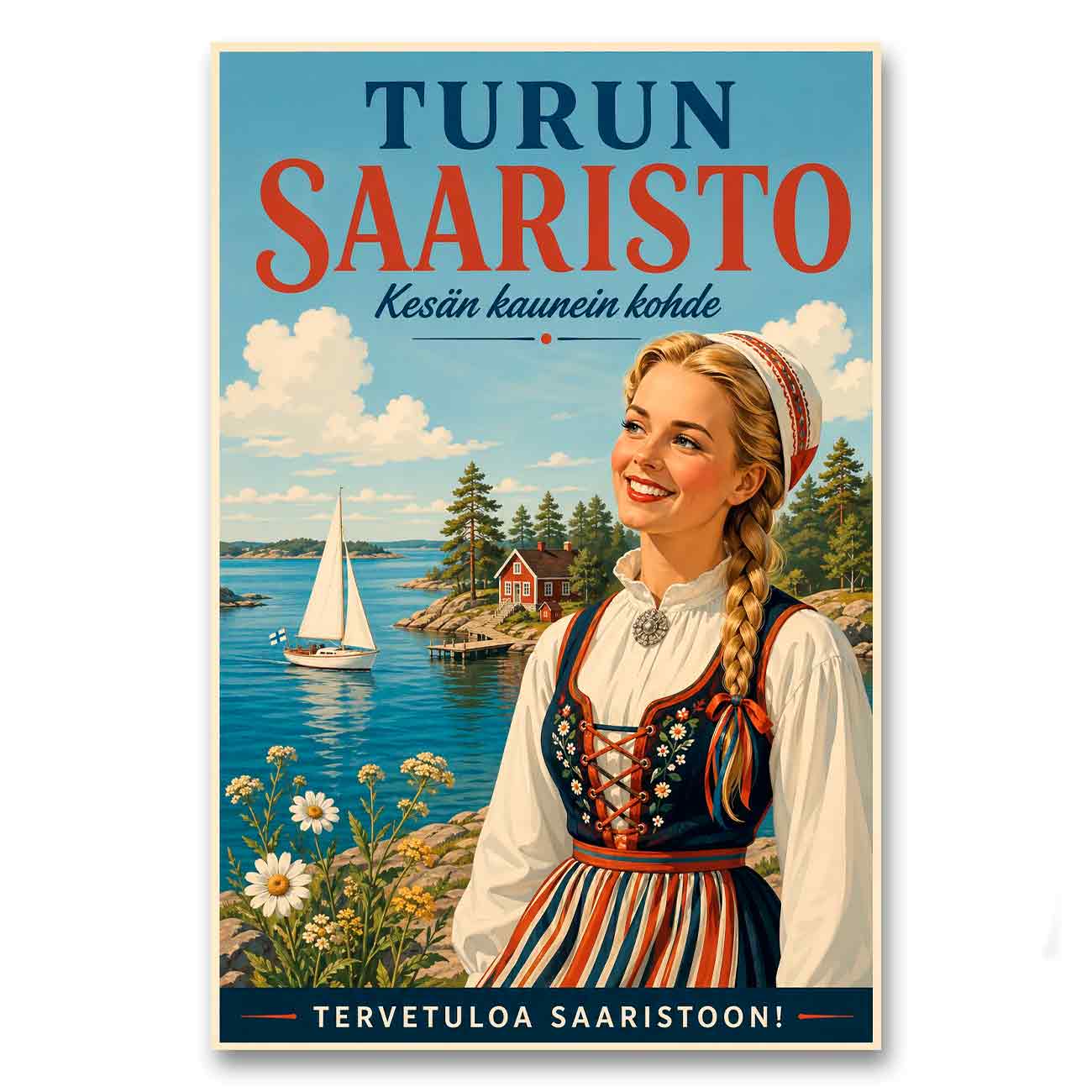 Juliste Matkailu Turun saaristo 1 LÖ 50×75 70x105a