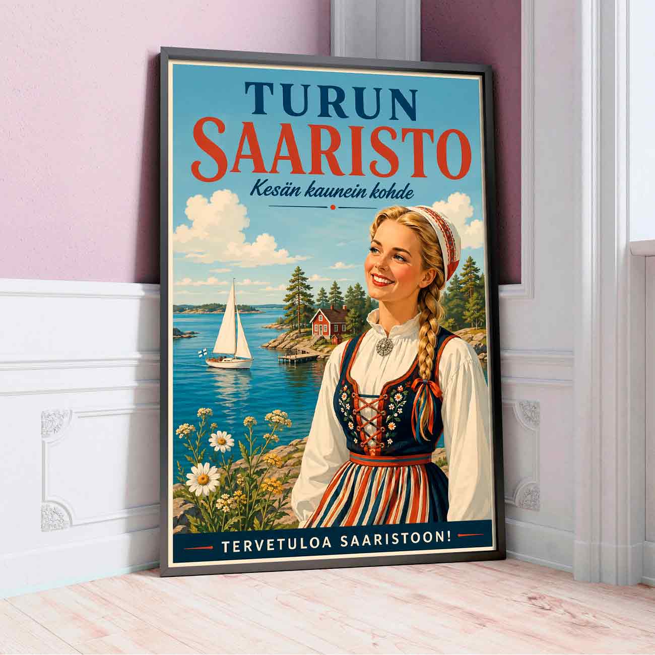 Juliste Matkailu Turun saaristo 1 LÖ 50×75 70x105aa