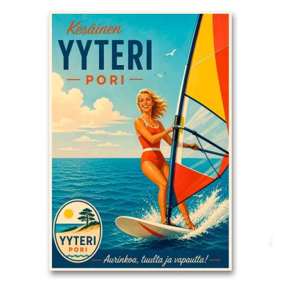 Juliste Kesäinen Yyteri - aurinkoa, tuulta ja vapautta