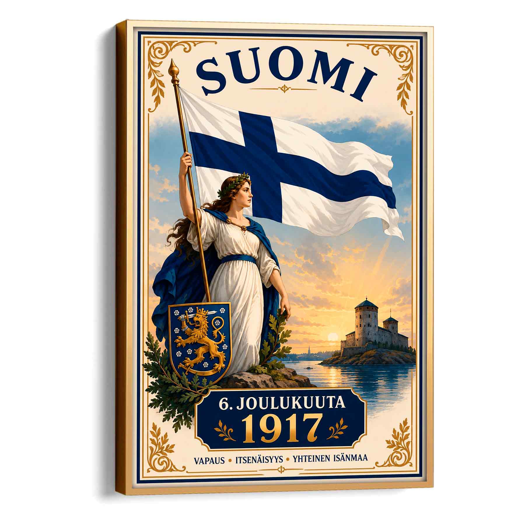 Juliste Suomi itsenäinen LÖ 40×60 50×75-3aa
