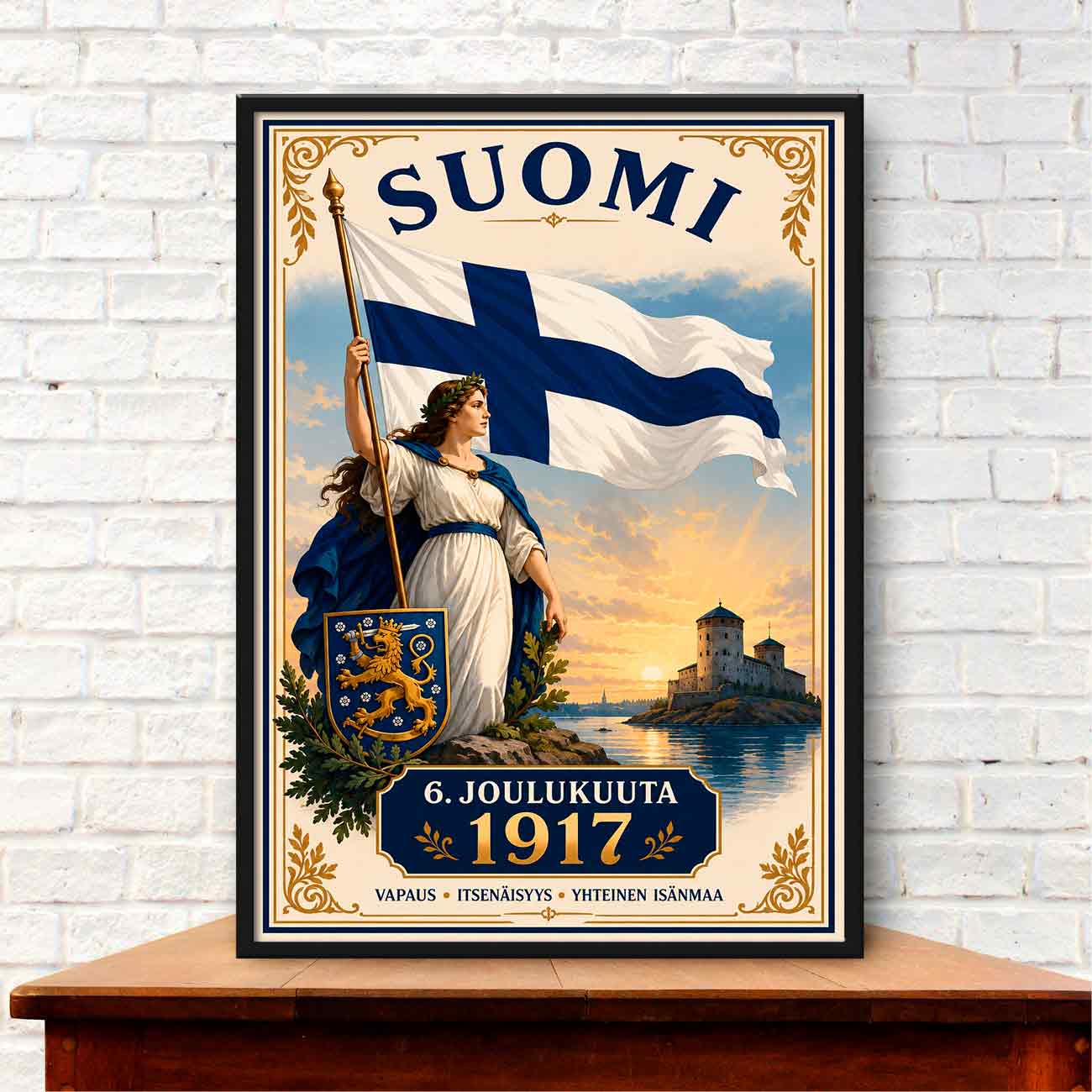 Juliste Suomi itsenäinen LÖ 40×60 50×75-3aaa