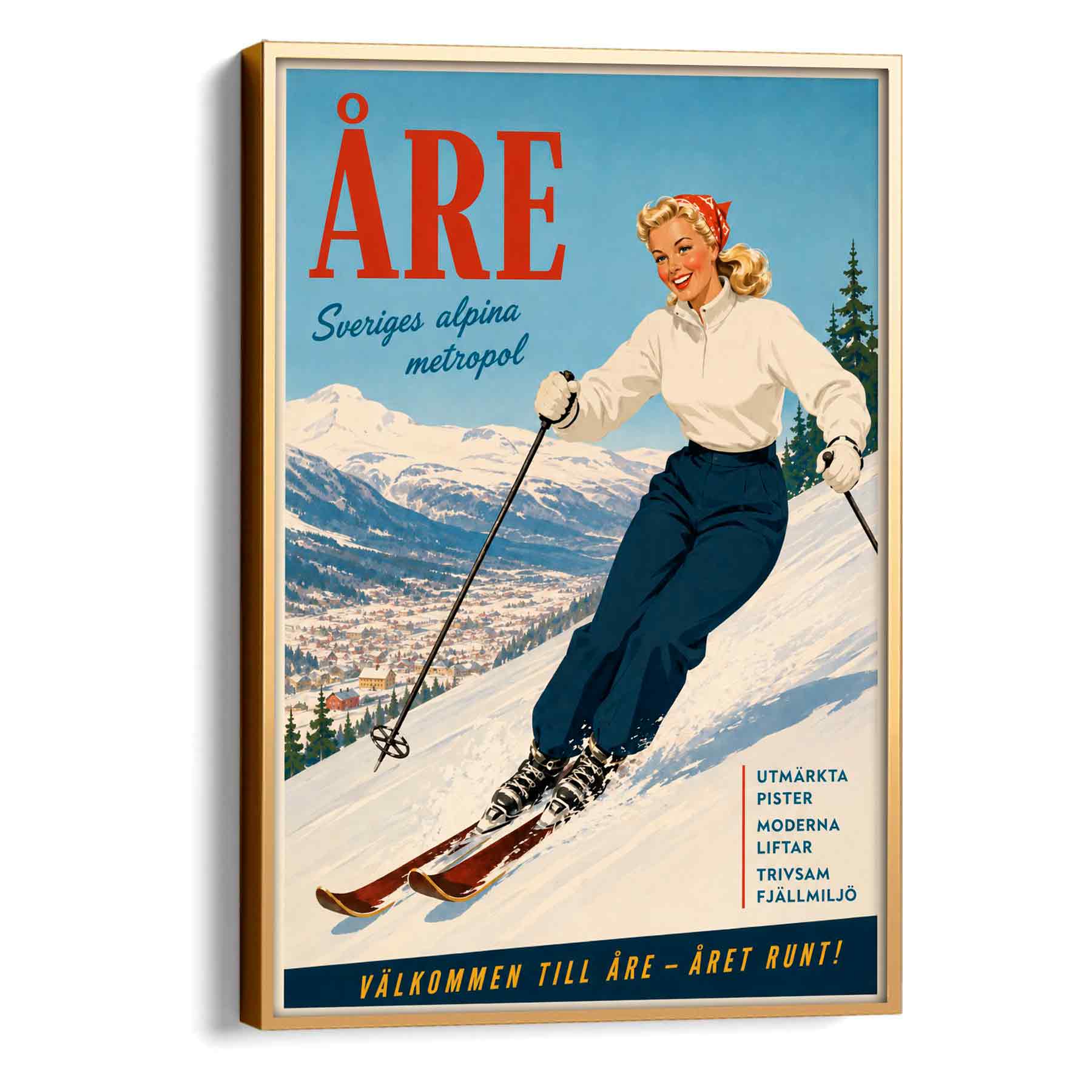 Juliste matkailu Åre LÖ 50×70 70×100-4aa