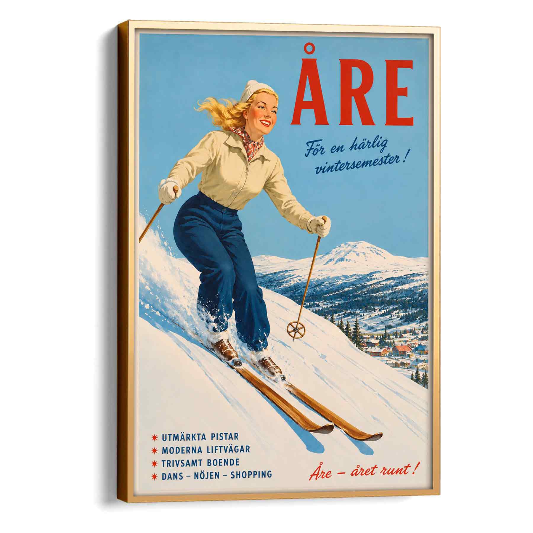 Juliste matkailu Åre LÖ 50×70 70×100-6aa