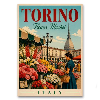 Juliste Torino Flower Market
