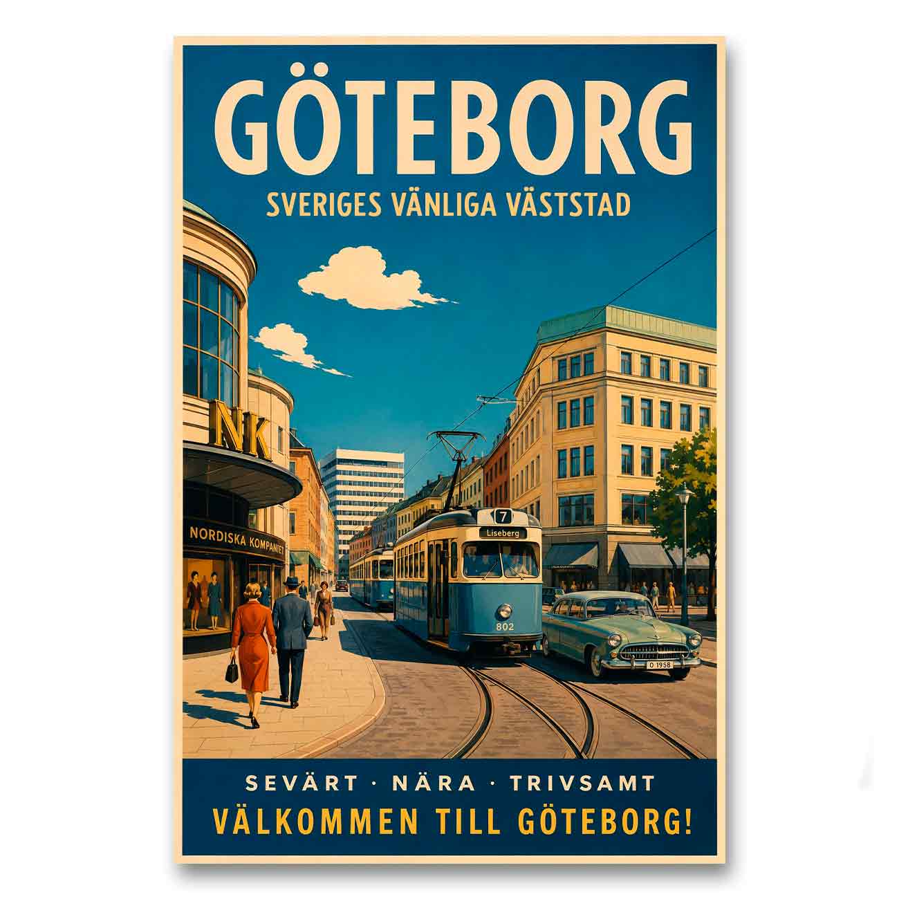 Juliste matkailu Göteborg LÖ 50×75 70x105a