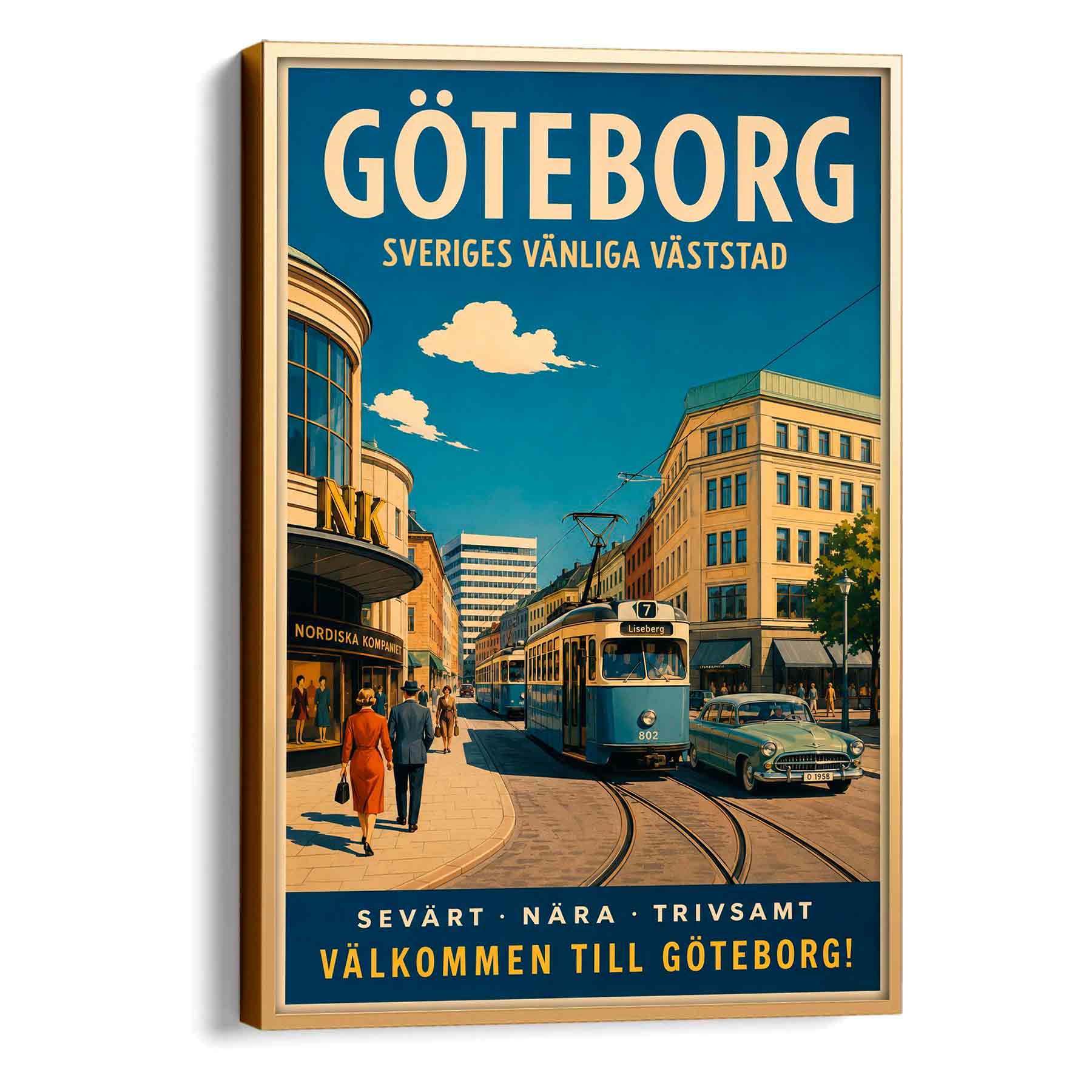 Juliste matkailu Göteborg LÖ 50×75 70x105aa