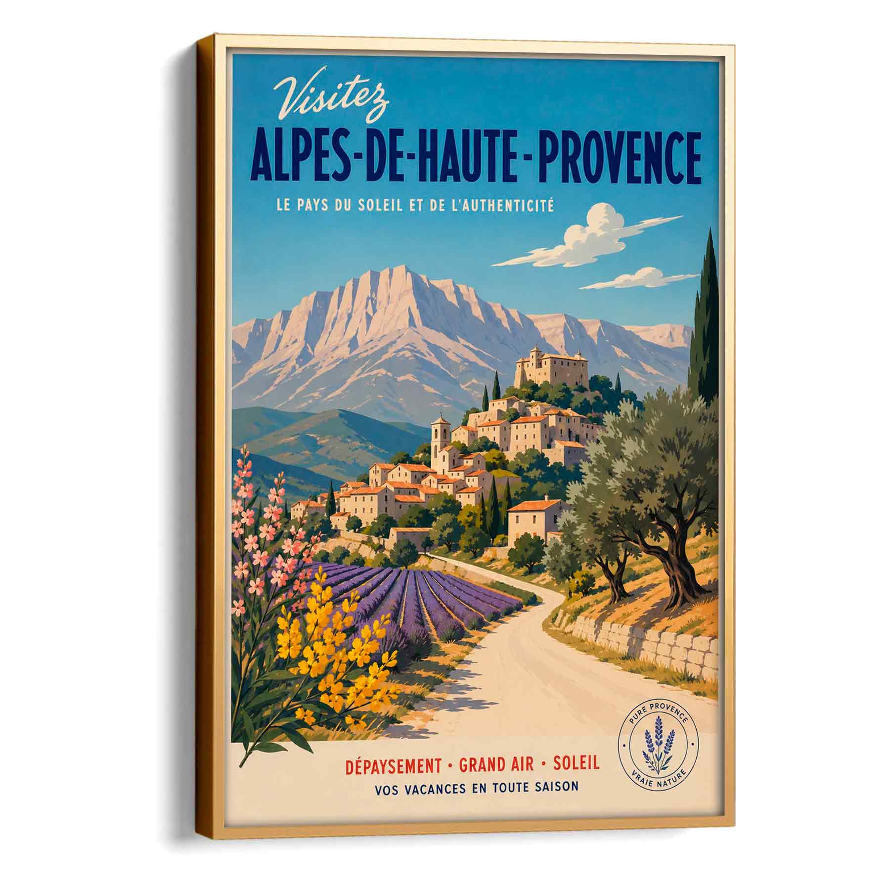 Juliste matkailu Haute Provence 1 LÖ 40×55 50x70aa