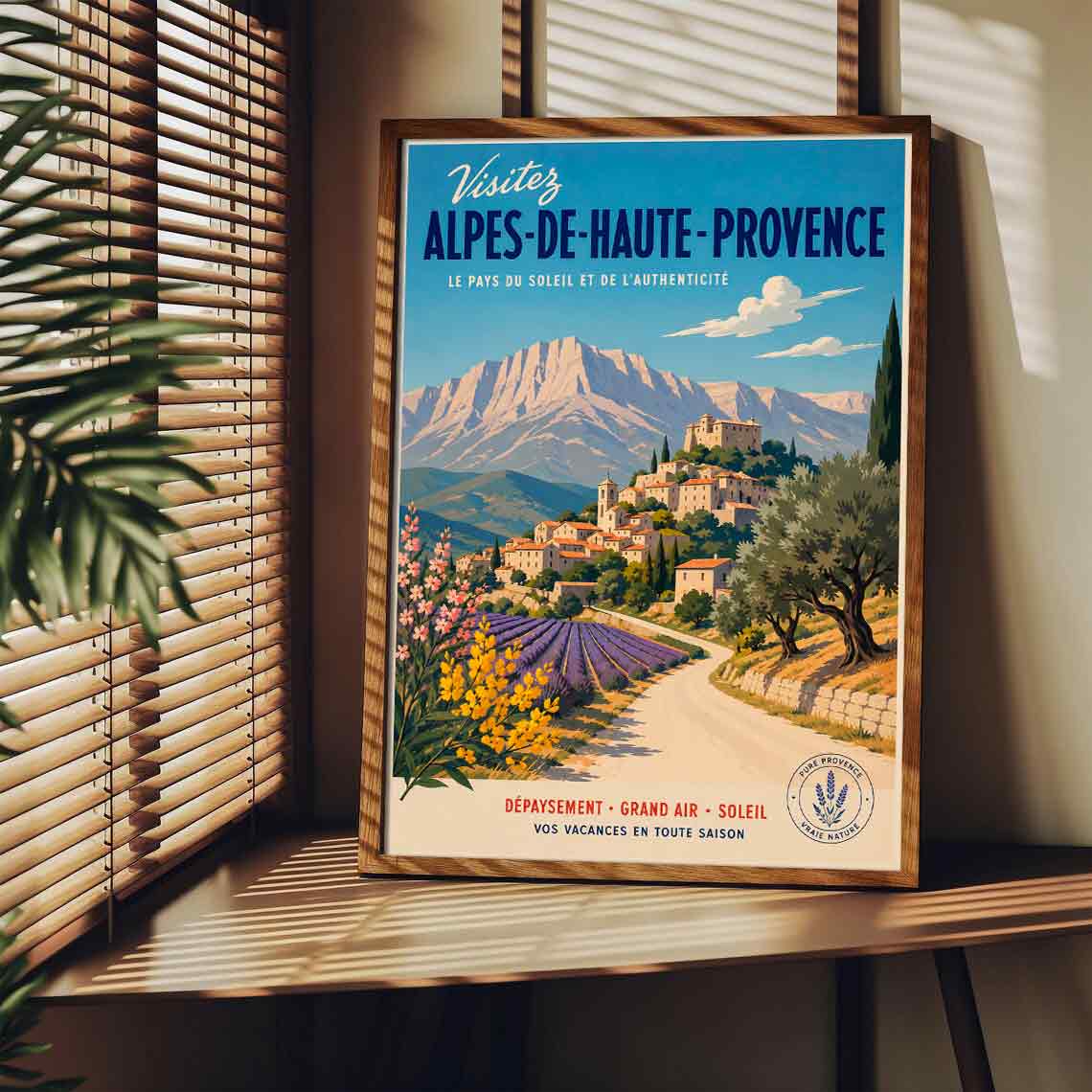 Juliste matkailu Haute Provence 1 LÖ 40×55 50x70aaa