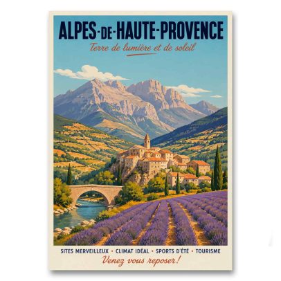 Juliste Alpes-De-Haute-Provence - Terre de lumière et de soleil