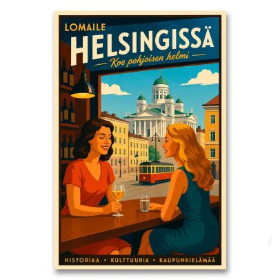 Juliste Lomaile Helsingissä - koe pohjoisen helmi