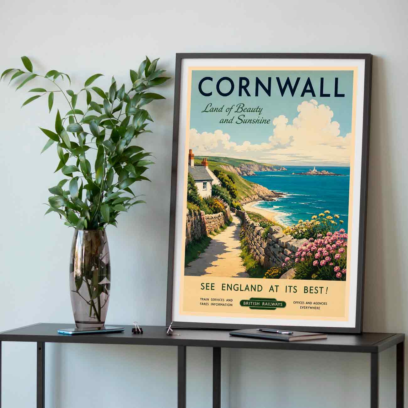 Juliste matkailu Iso-Britannia Cornwall LÖ 40×55 50×70-2aaaa