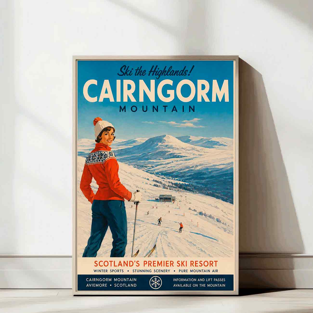 Juliste matkailu Iso-Britannia Skotlanti Cairngorm LÖ 40×55 50×70-1aaa