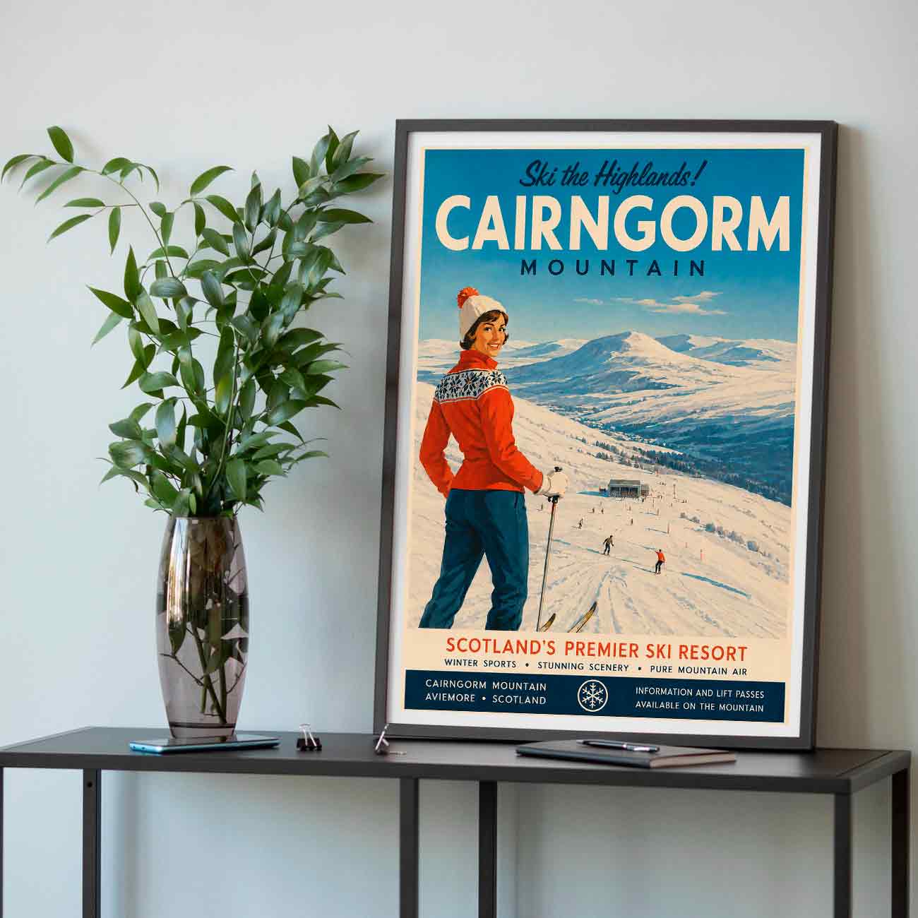 Juliste matkailu Iso-Britannia Skotlanti Cairngorm LÖ 40×55 50×70-1aaaa