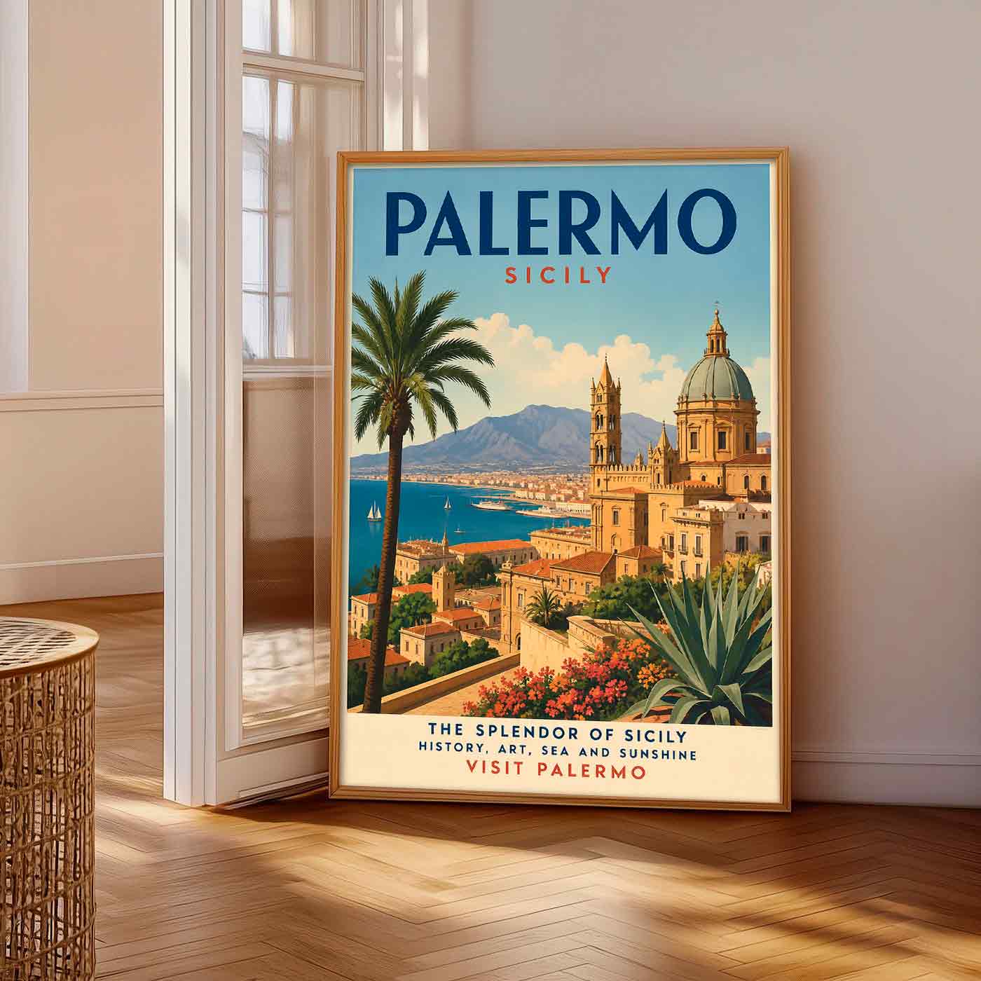 Juliste matkailu Italia Palermo LÖ 40×55 50x70aaaa