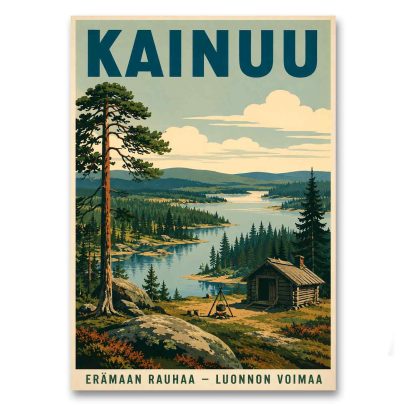 Juliste Kainuu - erämaan rauhaa