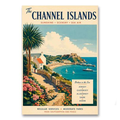 Juliste The Channel Islands - Sunshine, Scenery, Sea Air