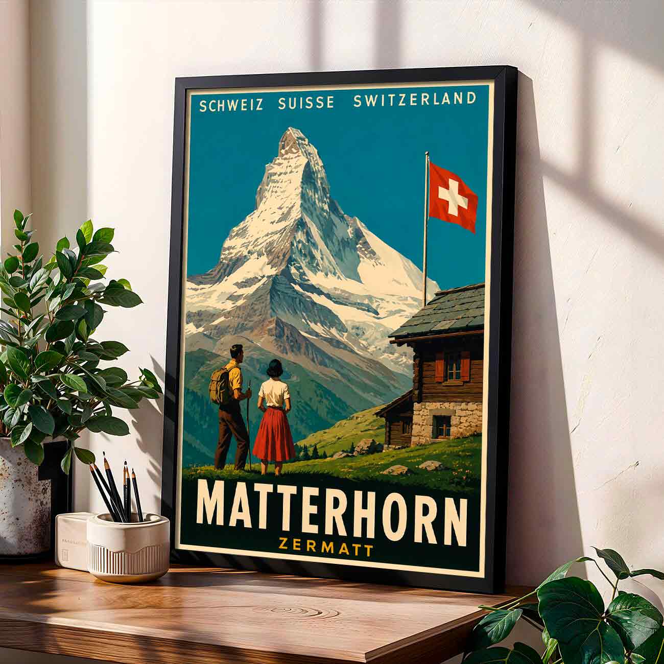 Juliste matkailu Matterhorn LÖ 50×70 70×100-1aaaa