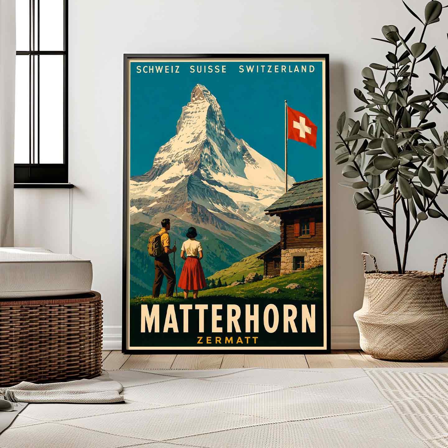 Juliste matkailu Matterhorn LÖ 50×70 70×100-1aaaaa