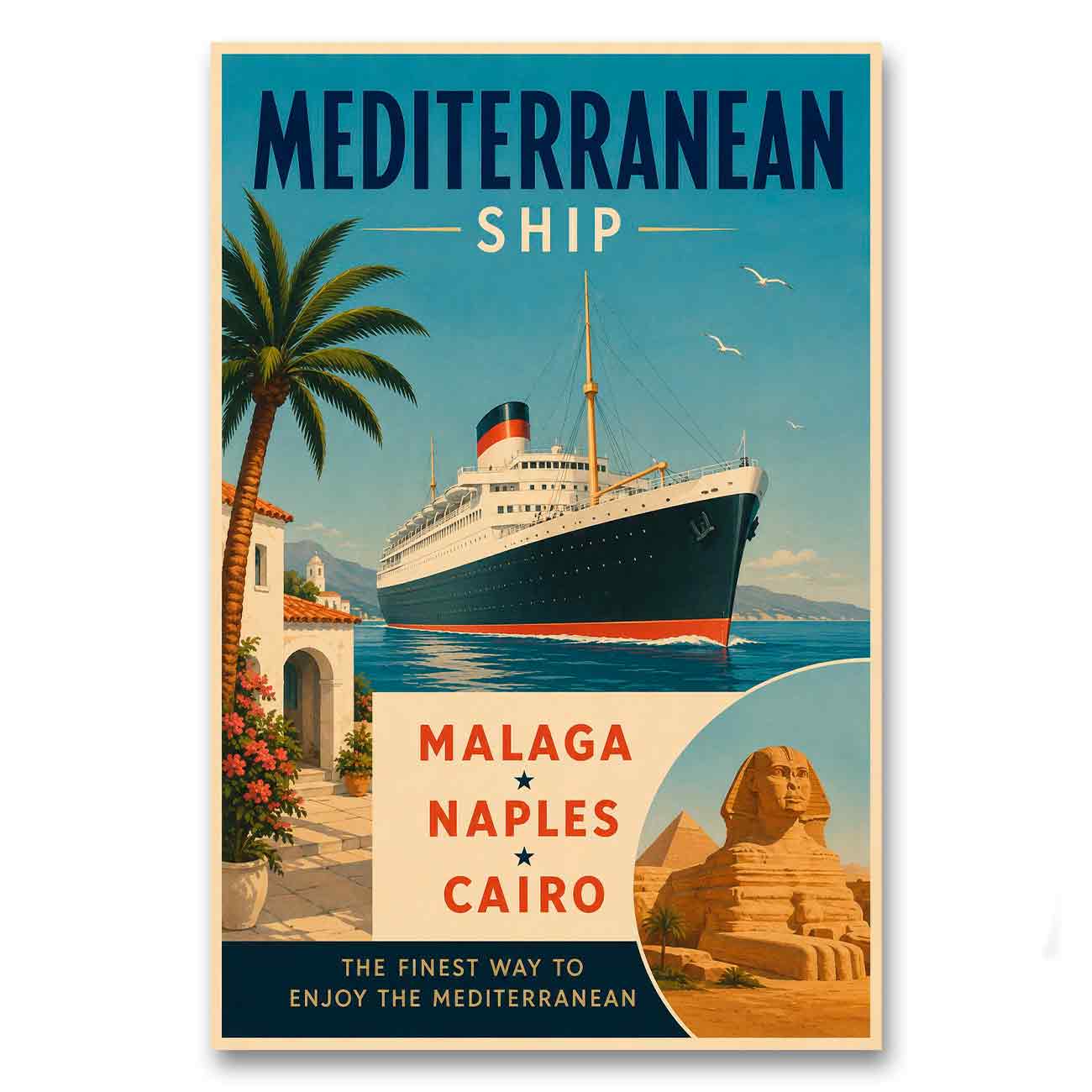 Juliste The Finest Way to Enjoy the Mediterranean
