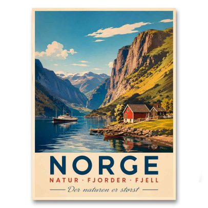 Juliste Norge - Natur, fjorden, fjäll