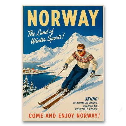 Juliste Norway - The Land of Winter Sports