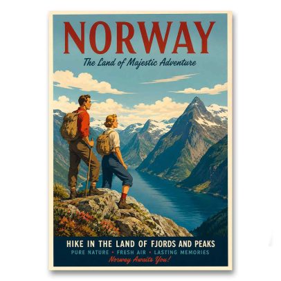 Juliste Norway - The Land of Majestic Adventure