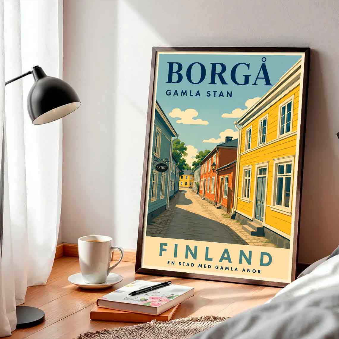 Juliste matkailu Porvoo vanha kaupunki 1 LÖ 50×70 70x100aaa