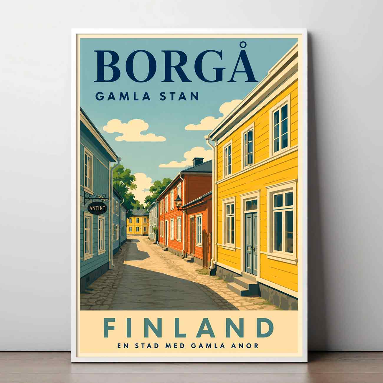 Juliste matkailu Porvoo vanha kaupunki 1 LÖ 50×70 70x100aaaa