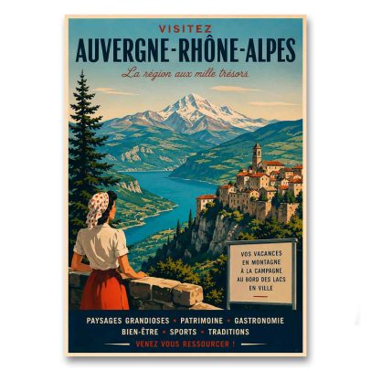 Juliste Visitez Auvergne-Rhône-Alpes