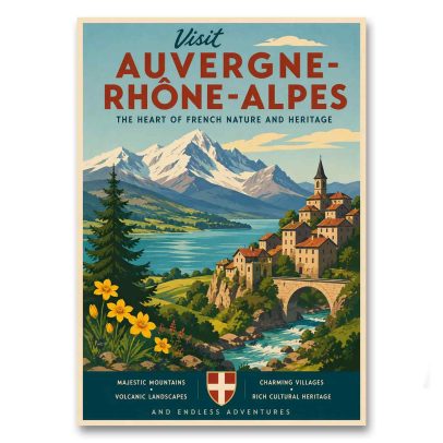 Juliste Visit Auvergne-Rhône-Alpes