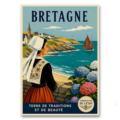 Juliste Bretagne - Terre de traditions et de beauté