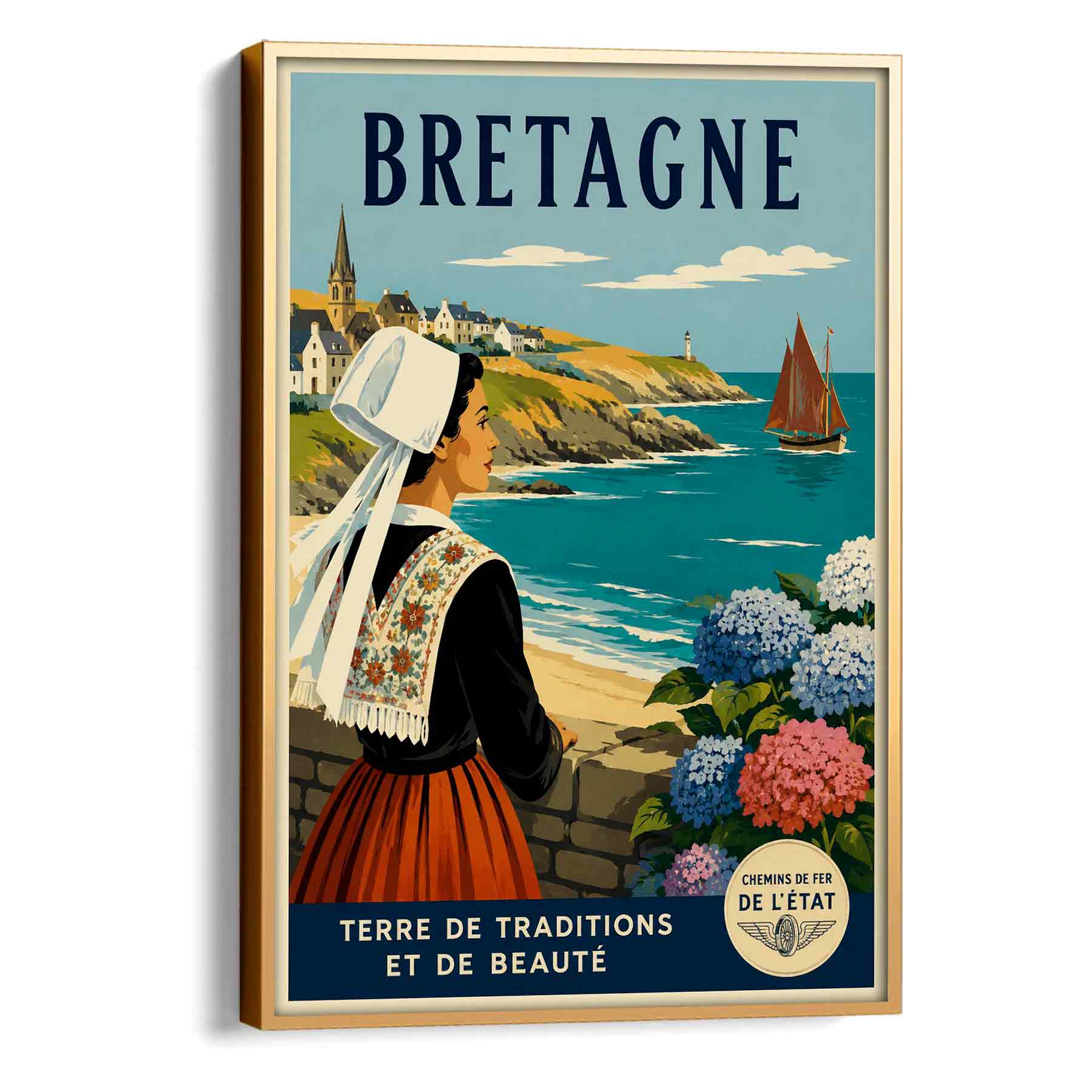 Juliste matkailu Ranska Bretagne LÖ 50×70 70×100-2aa