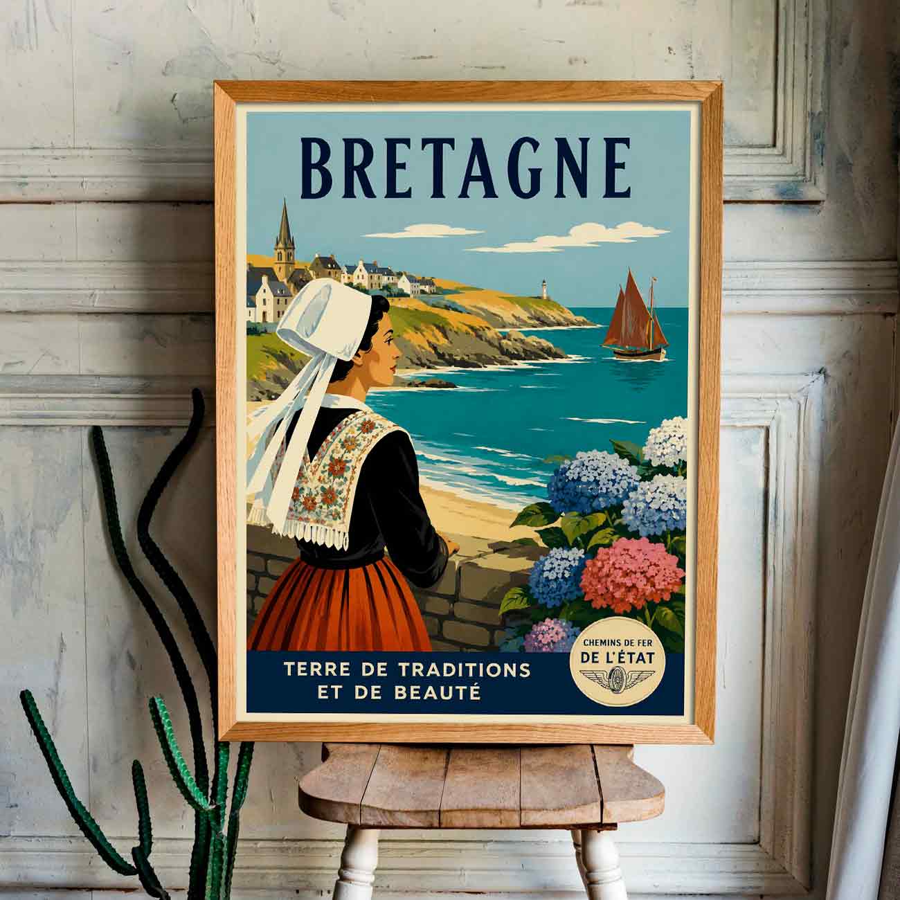 Juliste matkailu Ranska Bretagne LÖ 50×70 70×100-2aaa